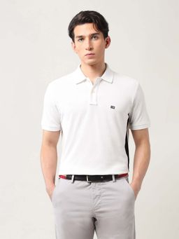 Arrow Sports - Men White Cotton Half Sleeves Polo T-Shirt