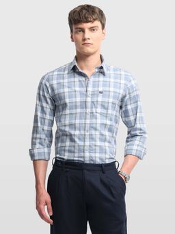 Arrow Sports - Men Blue Cotton Full Sleeves Shirt