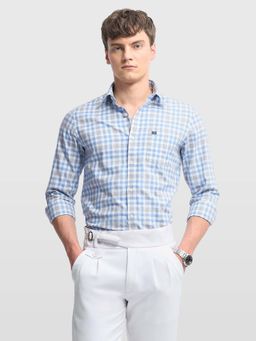 Arrow Sports - Men Blue Cotton Full Sleeves Shirt