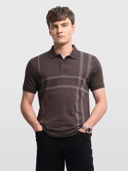 Arrow Sports - Men Brown Cotton Half Sleeves Polo T-Shirt