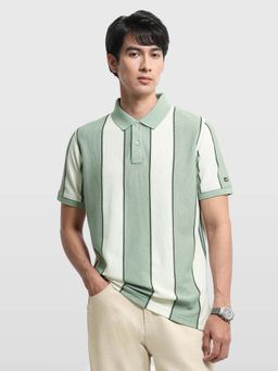 Arrow Sports - Men Green Cotton Half Sleeves Polo T-Shirt