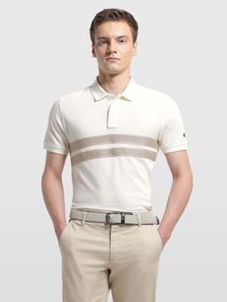 Arrow Sports - Men White Cotton Half Sleeves Polo T-Shirt