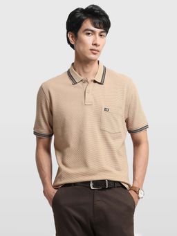 Arrow Sports - Men Brown Cotton Half Sleeves Polo T-Shirt