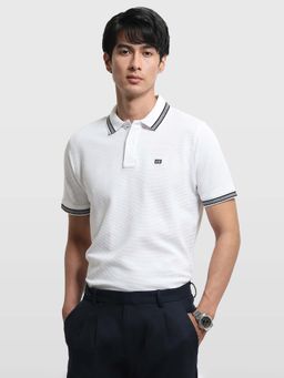 Arrow Sports - Men White Cotton Half Sleeves Polo T-Shirt