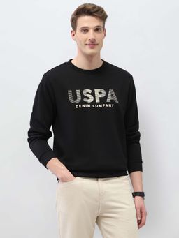 U.S. Polo Assn. Denim Co. - Men Beige Knitted Full Sleeves Sweatshirt