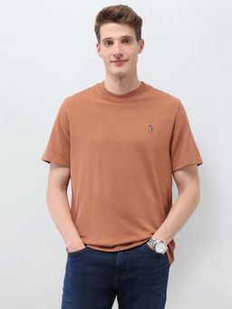 U.S. Polo Assn. Denim Co. - Men Brown Cotton Half Sleeves T-Shirt