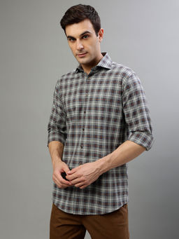Bruun & Stengade - Men Checked Collar Full Sleeves Shirt
