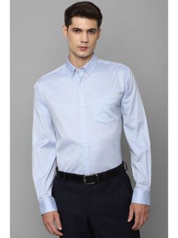 Allen Solly - Men Blue Slim Fit Solid Full Sleeves Formal Shirt