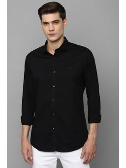 Allen Solly - Men Black Slim Fit Solid Full Sleeves Casual Shirt