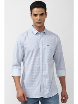 Peter England - Men Blue Slim Fit Casual Shirt