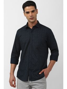 Peter England - Men Black Slim Fit Casual Shirt