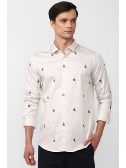 Simon Carter - Printed Cream Shirt