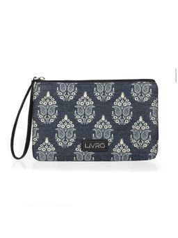 LIVRO - Women Vegan Leather Jute Ethnic Printed Pouch
