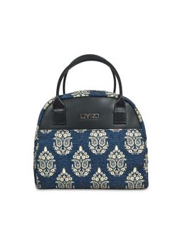 LIVRO - Ethnic Printed Women Vegan Leather Jute Lunch Bag