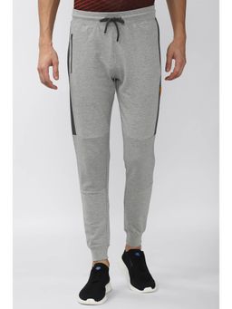 Peter England - Men Grey Textured Casual Joggers