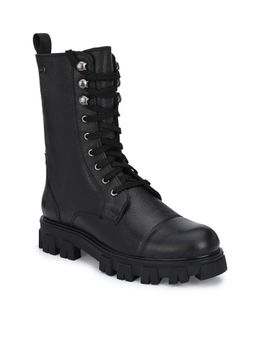 Delize - Black Solid Derby Boots