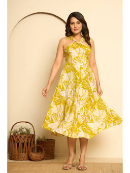 Kasya - Green Floral Printed Dress