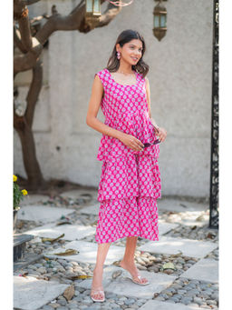 RANGREZA ETHNIC - Pink Kantha Dress