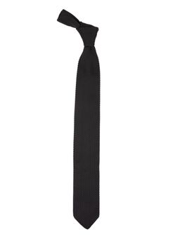 The Tie Hub - Solid Black Knitted Necktie