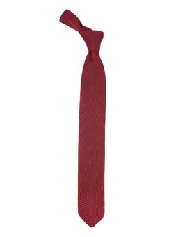 The Tie Hub - Solid Burgundy Knitted Necktie