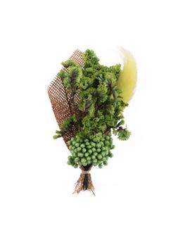 The Tie Hub - Baby Breath Green Flower Boutonniere