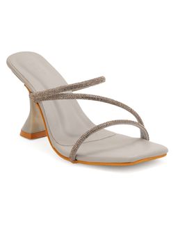 SCENTRA - Spain Embellished Grey Party Heels