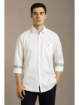 Louis Philippe - White Full Sleeves Casual Shirt
