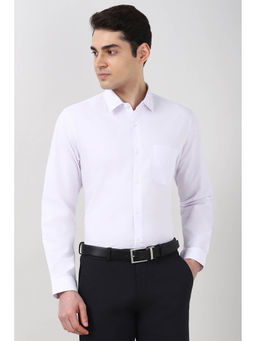 Peter England - White Full Sleeves Formal Shirt