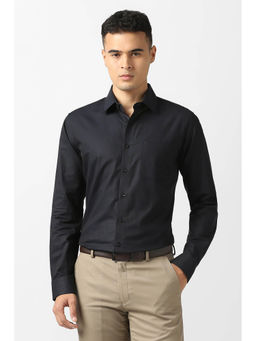 Van Heusen - Black Solid Full Sleeves Shirt
