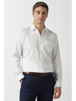 Van Heusen - White Textured Full Sleeves Shirt