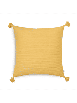 ONSETHOMES - Organic Cotton Organic Cotton Ripples Cushion Cover Yellow (20x20)