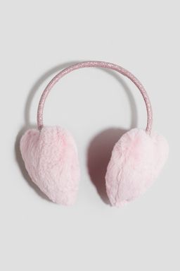 H&M - Girls Pink Fluffy Earmuffs (1.5-8 Years)
