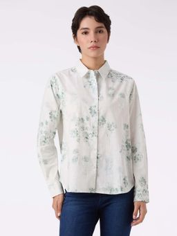 Pepe Jeans - Women Floral Full Sleeve Green Shirt