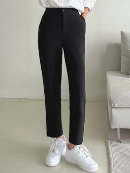 BROADSTAR - Women Black Pleated Korean Pant