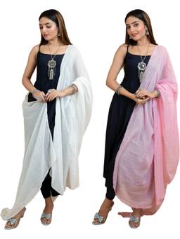 Hella Fashions - Multi-Color Cotton Dupatta