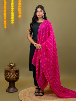 Hella Fashions - Magenta Stripes Dupatta