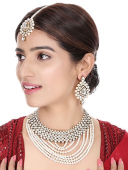 Anika's Creations - Trendy Gold Plated Jada Layered Jewellery Set For Women & Girls
