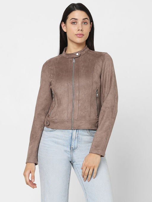 Vero Moda Imitation Suede Biker Jacket Vero Moda Jose Short Faux