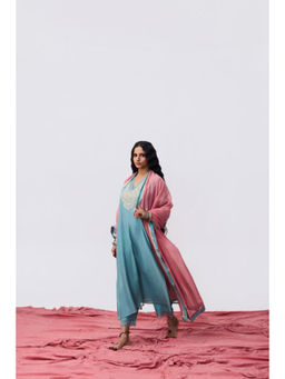 PANTS AND PAJAMAS - Chanda Embroidered Dupatta