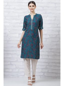 Rangriti - Teal Printed Kurta