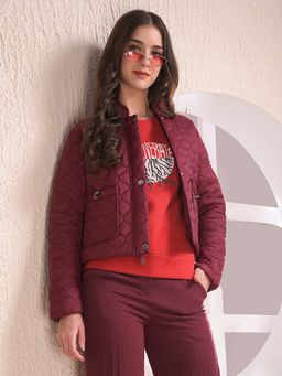 CRIMSOUNE CLUB - Women's Maroon Puffer Jacket