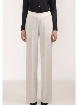 Néant - White Straight Tailored Trousers