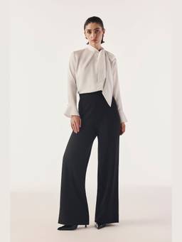 Néant - White Elemental Tie Up Wrap Top