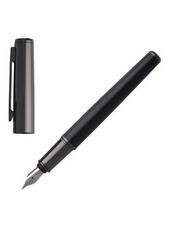 Hugo Boss - Minimal Fountain Pen (Medium) Dark Chrome
