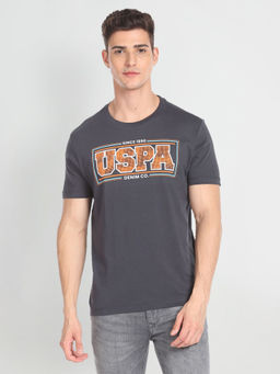 U.S. Polo Assn. Denim Co. - Printed Round Neck Cotton T-Shirt