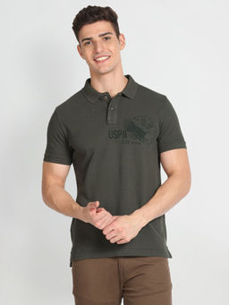 U.S. POLO ASSN. - Brand Print Pique Polo Shirt