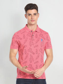 U.S. POLO ASSN. - Slim Fit Floral Print Polo Shirt
