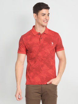U.S. POLO ASSN. - Abstract Print Cotton Polo Shirt