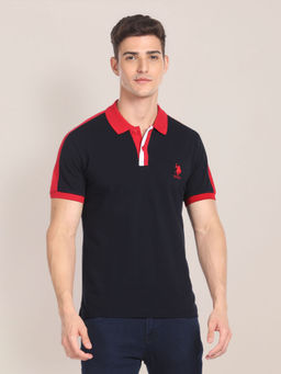 U.S. POLO ASSN. - Solid Sleeve Cotton Polo Shirt