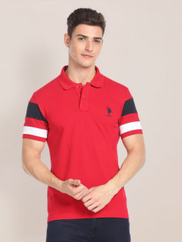 U.S. POLO ASSN. - Colorblock Sleeve Cotton Polo Shirt